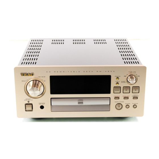 Teac RW-H500 Manuales