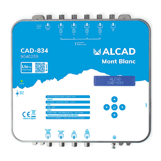 Alcad Mont Blanc CAD-824 Manual De Usuario