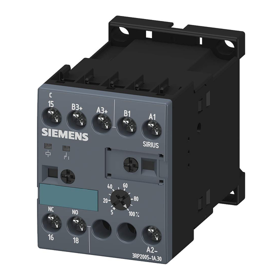 Siemens SIRIUS 3RP2005 Instructivo