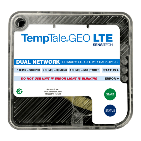 Sensitech TempTale GEO LTE Manual Del Usuario