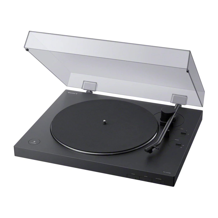 Manual de Sony PS-LX310BT