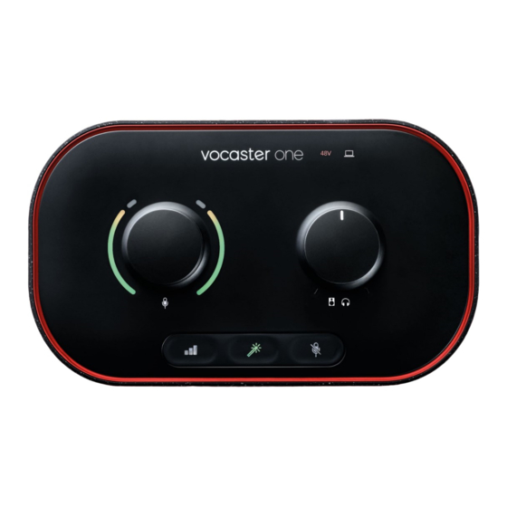 Focusrite vocaster one Manual Del Usuario