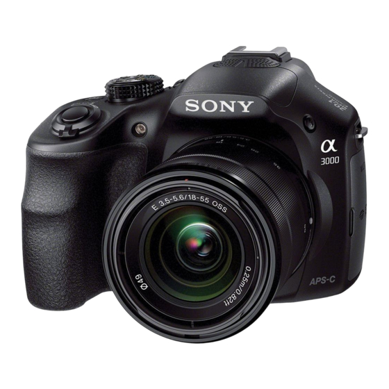 Sony a 3000 Manuales