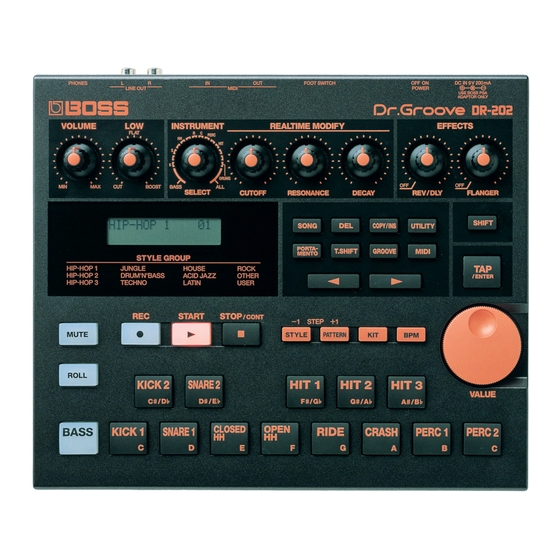 Boss Dr.Groove DR-202 Manuales