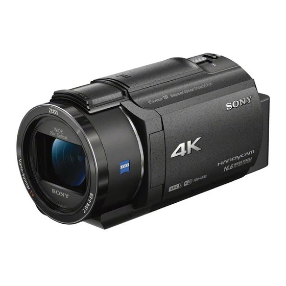 Sony FDR-AX40 Manual De Instrucciones