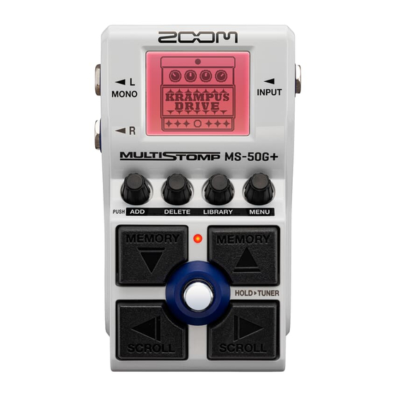 Zoom MS-50G+ MULTISTOMP Manual De Instrucciones