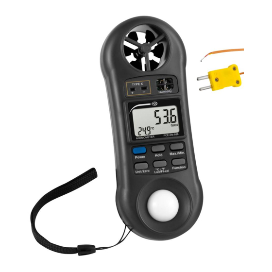 PCE Instruments PCE-EM 888 Manual De Instrucciones