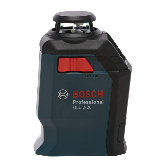 Bosch GLL 2-20 Professional Manual Original