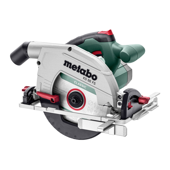 Metabo KS 66 FS Manuales