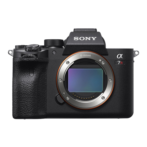 Sony Alpha 7 R IV Manual De Instrucciones