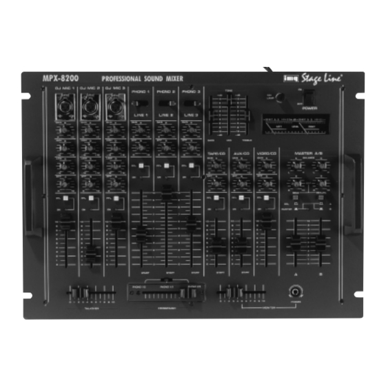 IMG STAGELINE MPX-8200 Manuales