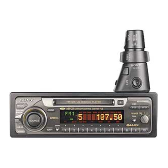 Sony MDX-C7900 Guia De Inicio Rapido