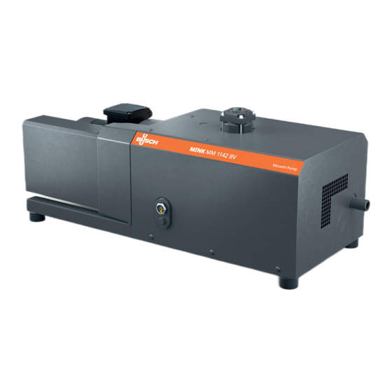 BUSCH MINK MM 1104 BV Manual De Instrucciones