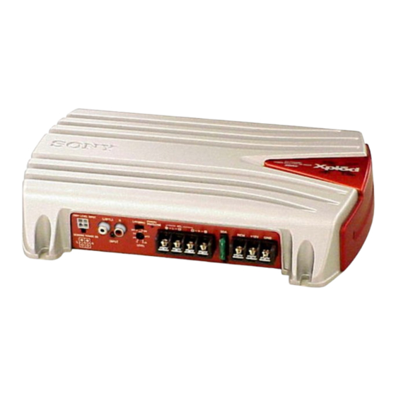Sony XM-552ZR Instrucciones De Servicio