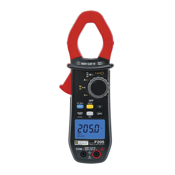 Chauvin Arnoux F205 Manual De Instrucciones