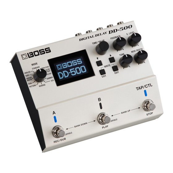 Boss DIGITAL DELAY DD-500 Manual Del Usuario