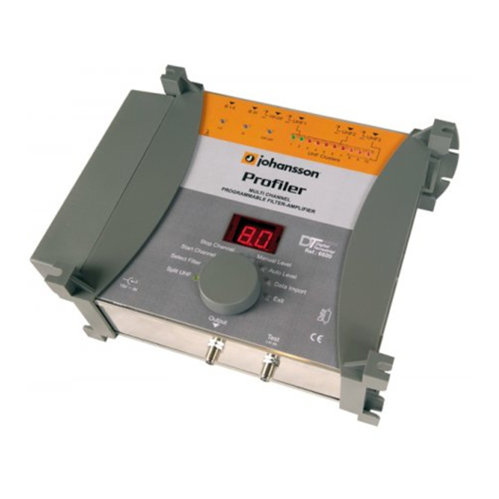 Johansson Profiler 6600 Manual De Usuario