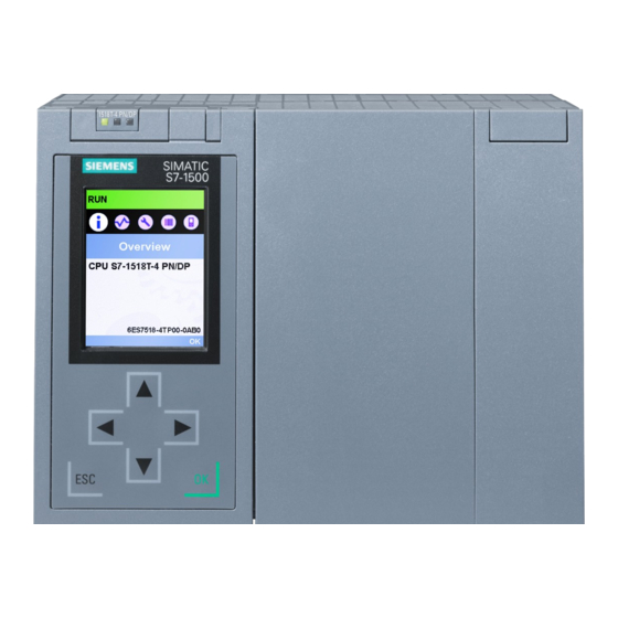 Siemens SIMATIC S7-1500 Manual De Producto
