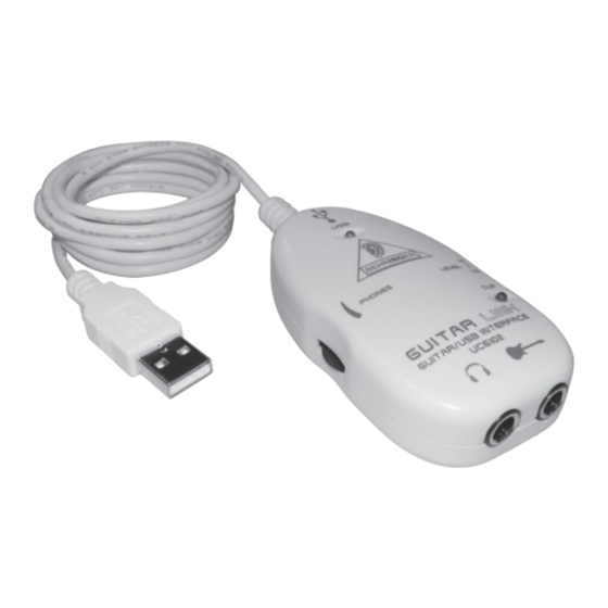 Behringer GUITAR LINK UCG102 Manual De Uso