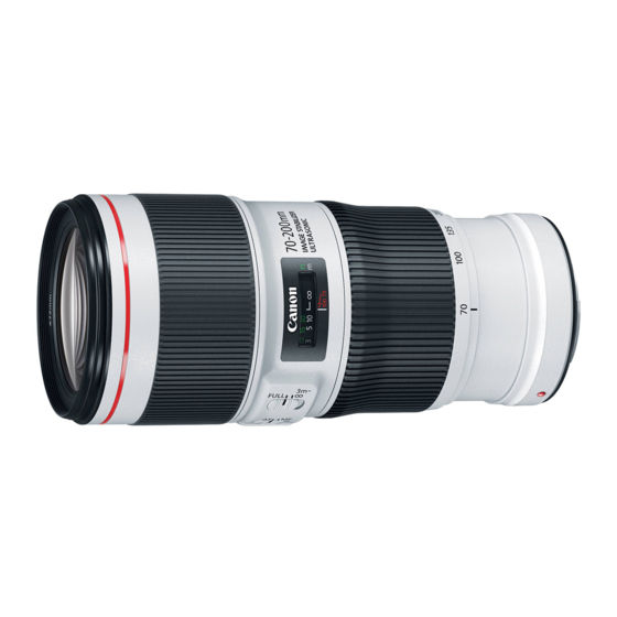 Canon EF70-200mm f/4L USM Instrucciones