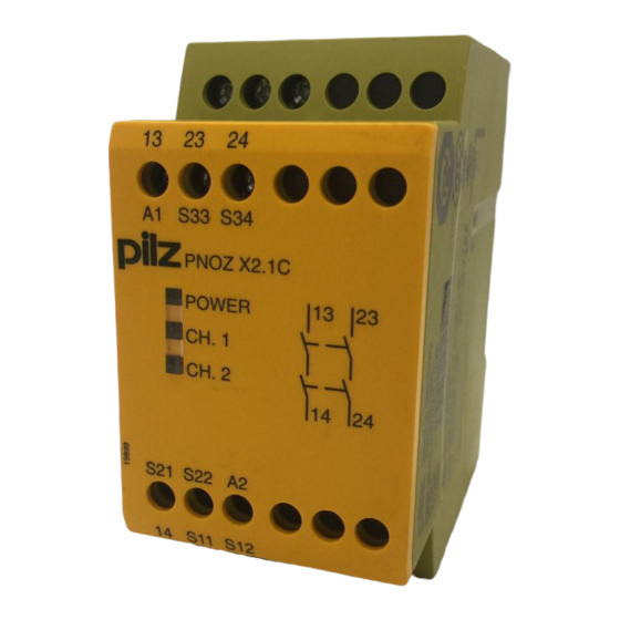 Pilz PNOZ X2.1C Manual De Instrucciones