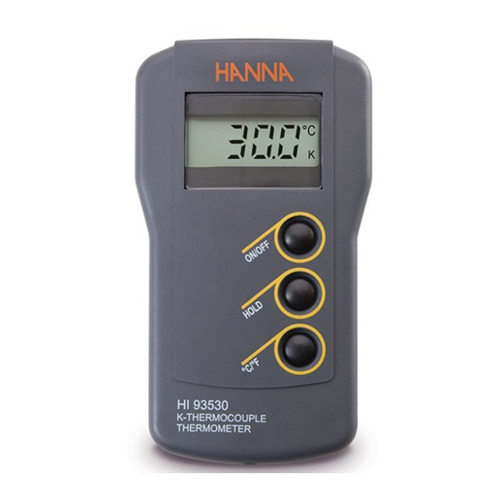 Hanna Instruments HI 93530 Manual De Instrucciones