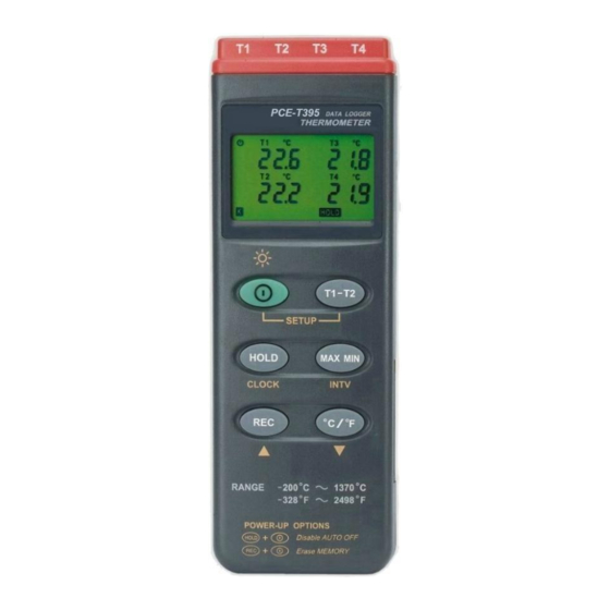 PCE Instruments TL-309 Instrucciones De Uso