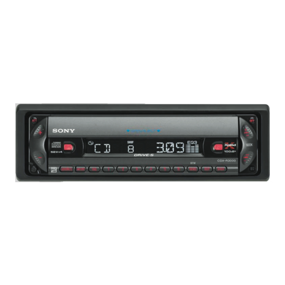 Sony CDX-R3000 Manual De Instrucciones