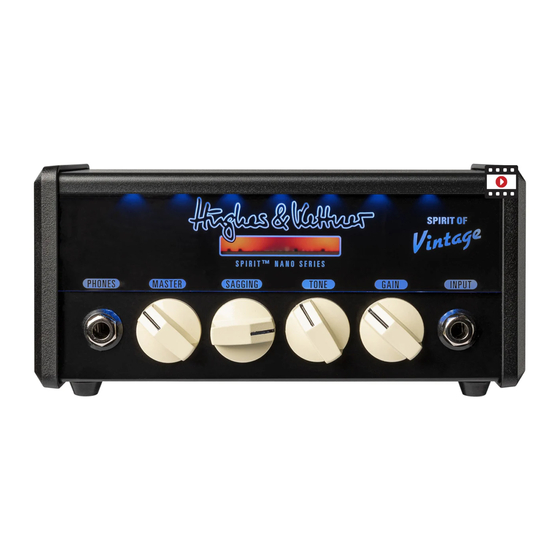 Hughes & Kettner Vintage SPIRIT NANO Serie Manuales