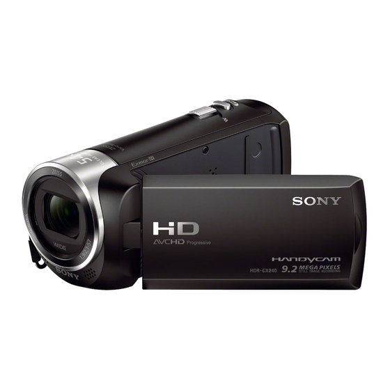 Sony HANDYCAM HDR-CX240 Manual De Instrucciones