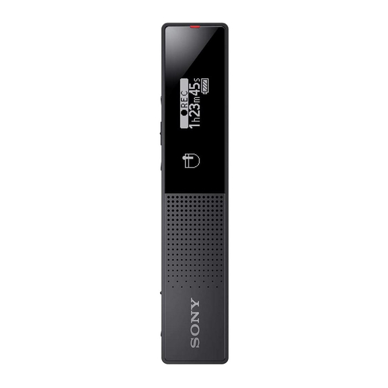 Sony ICD-TX660 Guia De Ayuda