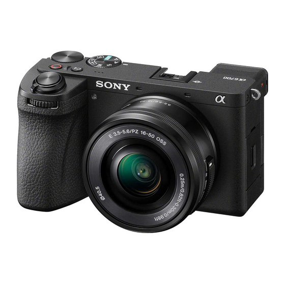 Sony ILCE-6700 Guia De Ayuda