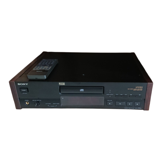 Sony CDP-X707ES Manual De Instrucciones