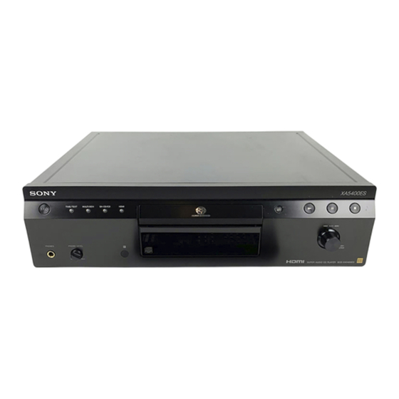 Sony SCD-XA5400ES Manual De Instrucciones