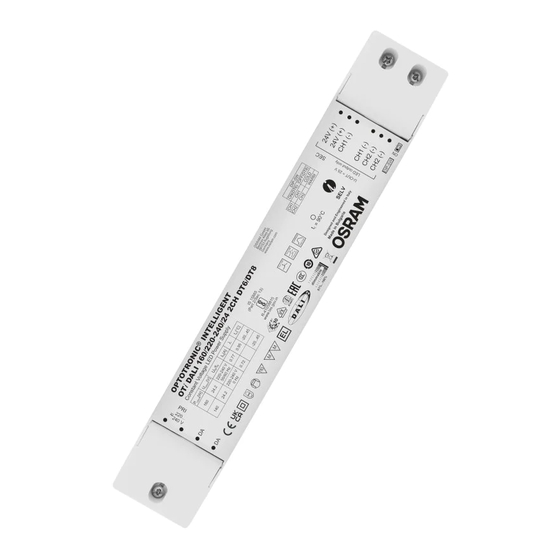 Osram OPTOTRONIC OTi DALI 160/220-240/24 2CH DT6/DT8 Guia De Inicio Rapido