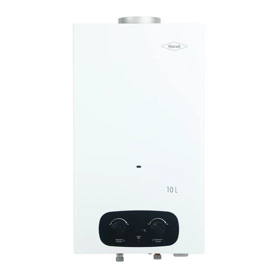 Haceb CP BAMBÚ 10 LT TF GN DISP BL Manual De Usuario