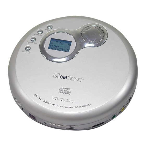 Clatronic CDP 604 MP3/VCD Instrucciones De Servicio