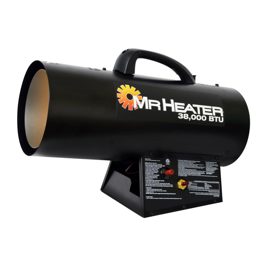 Mr. Heater MH38QFA Instrucciones De Uso Y Manual Del Usuario