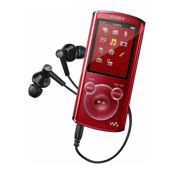 Sony Walkman NWZ-E463 Guia De Funcionamiento