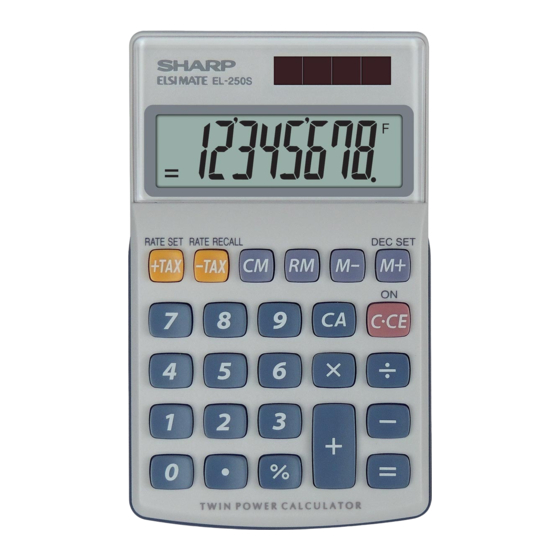 Sharp EL-250S Guia De Inicio Rapido
