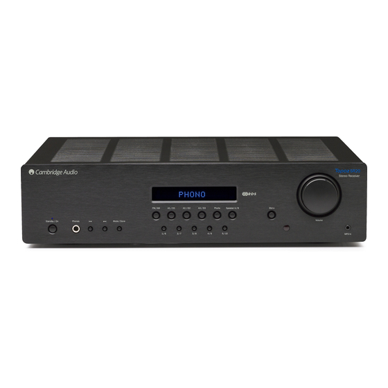 Cambridge Audio Topaz SR20 Manual Del Usuario