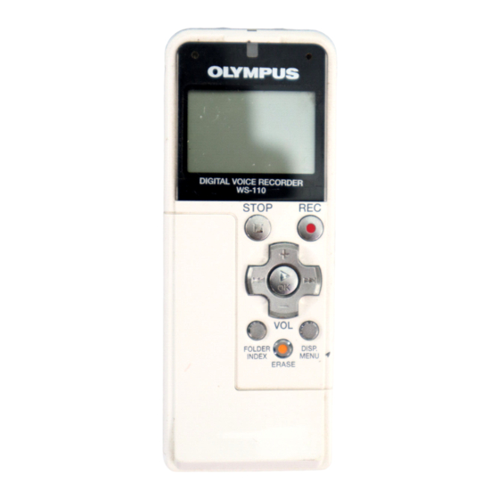 Olympus WS-110 Instrucciones
