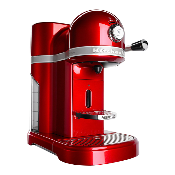 KitchenAid Nespresso my machine KES0503 Manuales