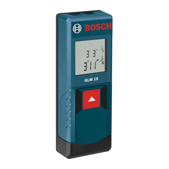 Bosch GLM 15 Instrucciones De Funcionamiento Y Seguridad