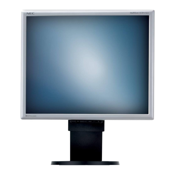 NEC MultiSync LCD1970GX Manual Del Usuario