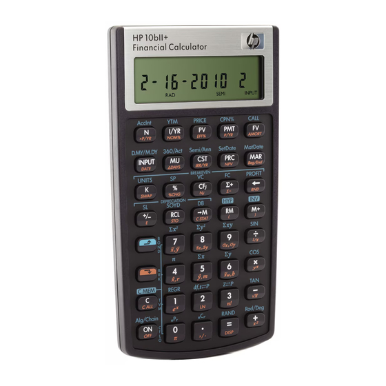 HP 10BII Guía De Referencia Rápida