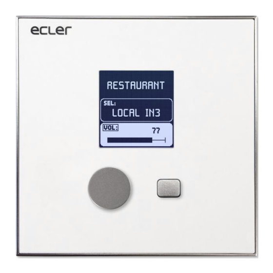 Ecler essentials eMCONTROL1 Manual De Usuario