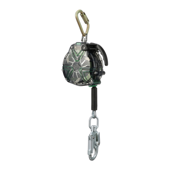 MSA V-TEC Cable Self Retracting Lifeline Manuales