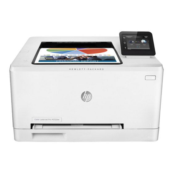 HP Color LaserJet Pro M252 Serie Garantía Y Guía Legal