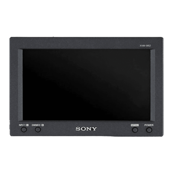 Sony XVM-B62 Manuales